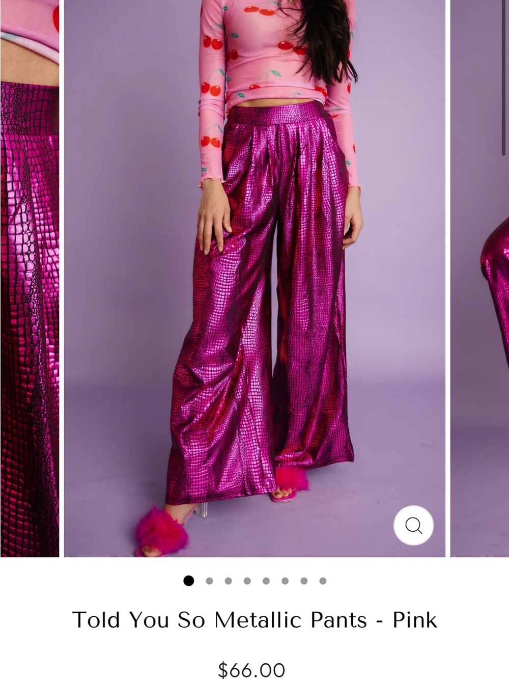 Wknd Chasers Told You So Metallic Pants size XL